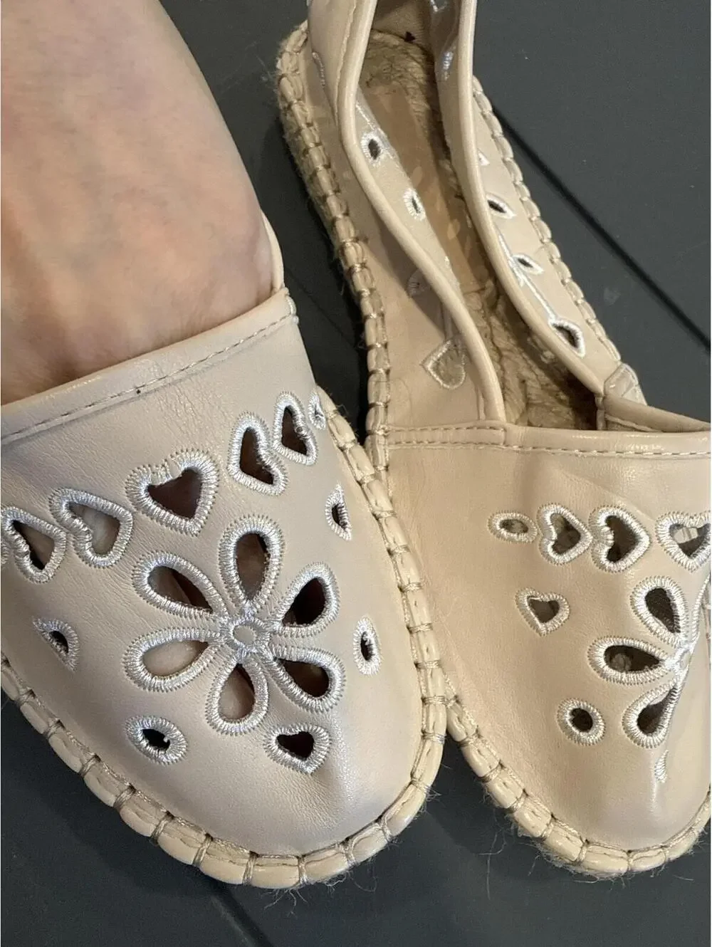 ASOS DESIGN Cutout Espadrille Slip-On Flats
